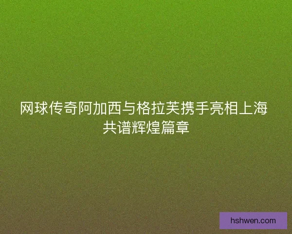 网球传奇阿加西与格拉芙携手亮相上海 共谱辉煌篇章